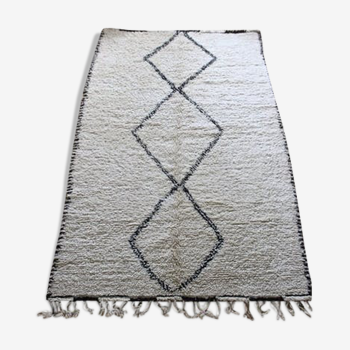 Beni ouarain marmoucha woven hand to the Morocco Berber carpet 141x243cm