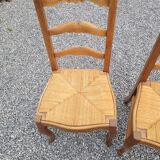 6 Louis XV style oak chairs