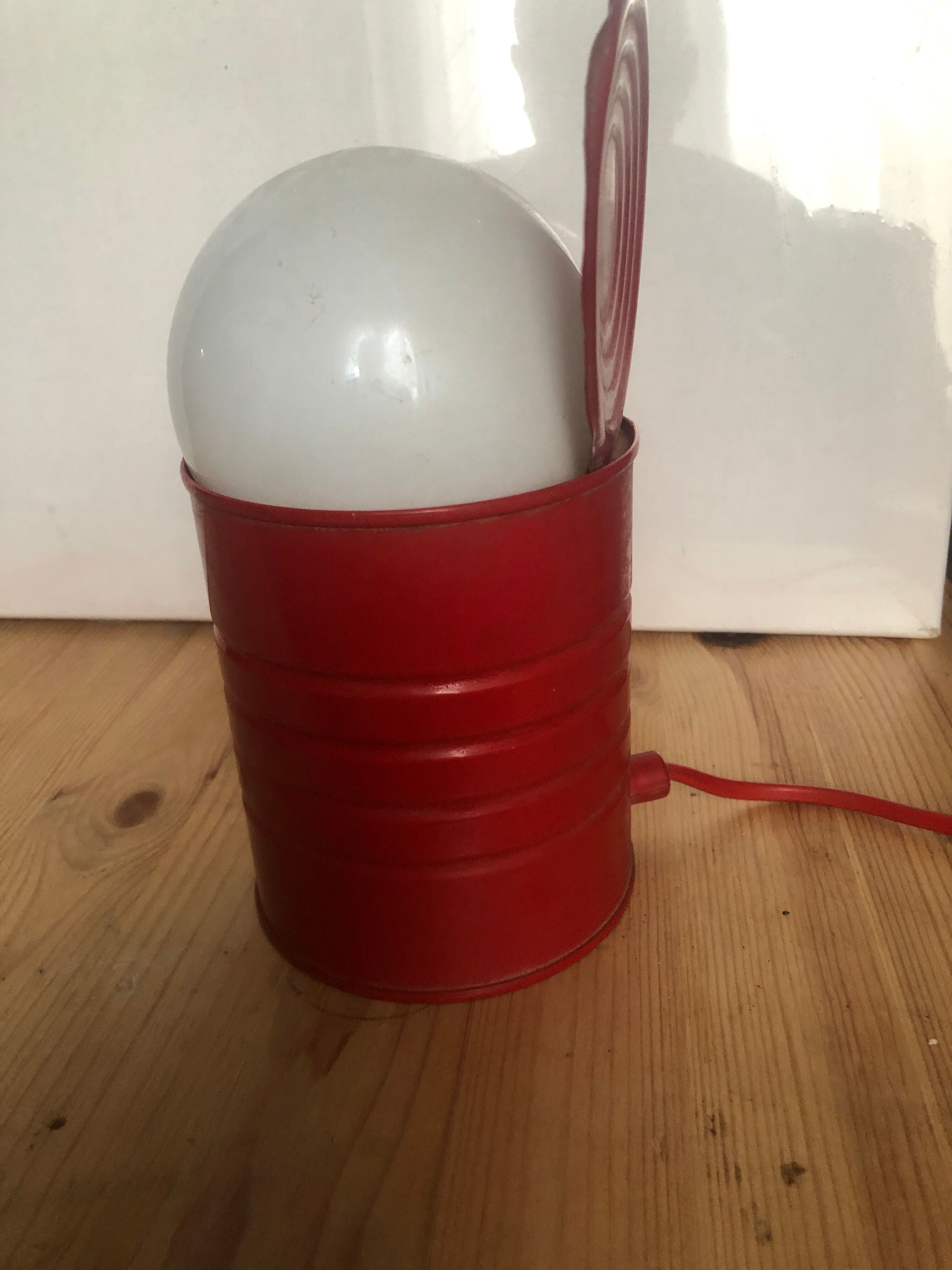 Vintage canned lamp