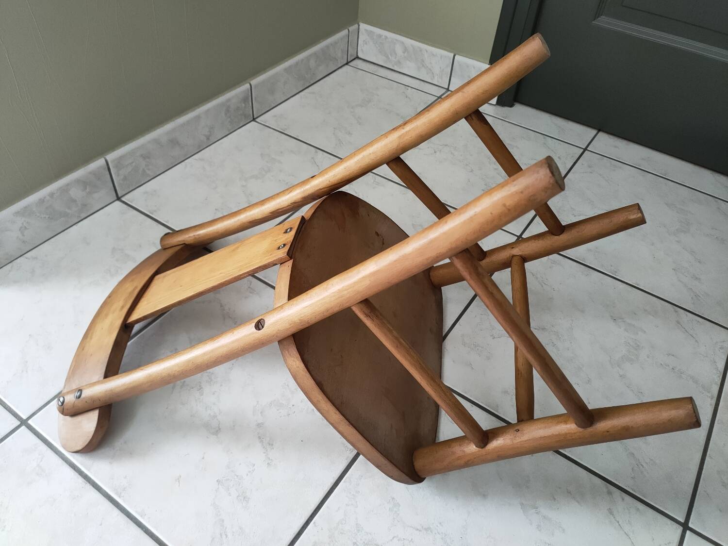 Old solid wood children's chair