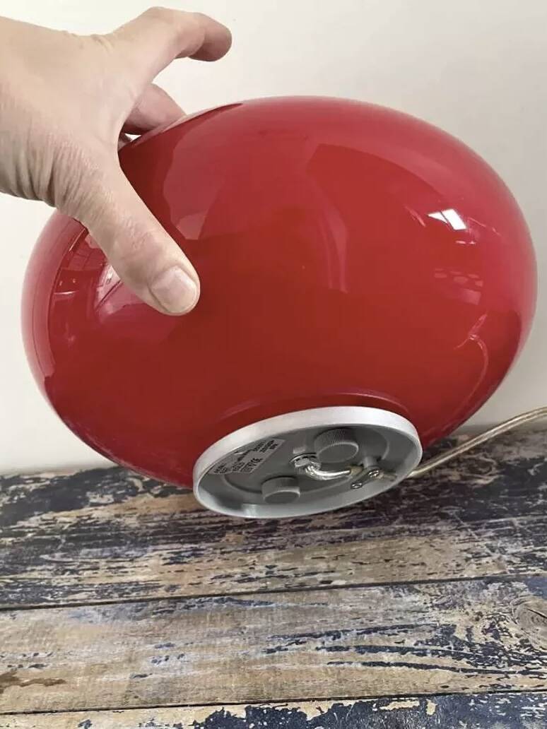 Lampe champignon rouge vintage