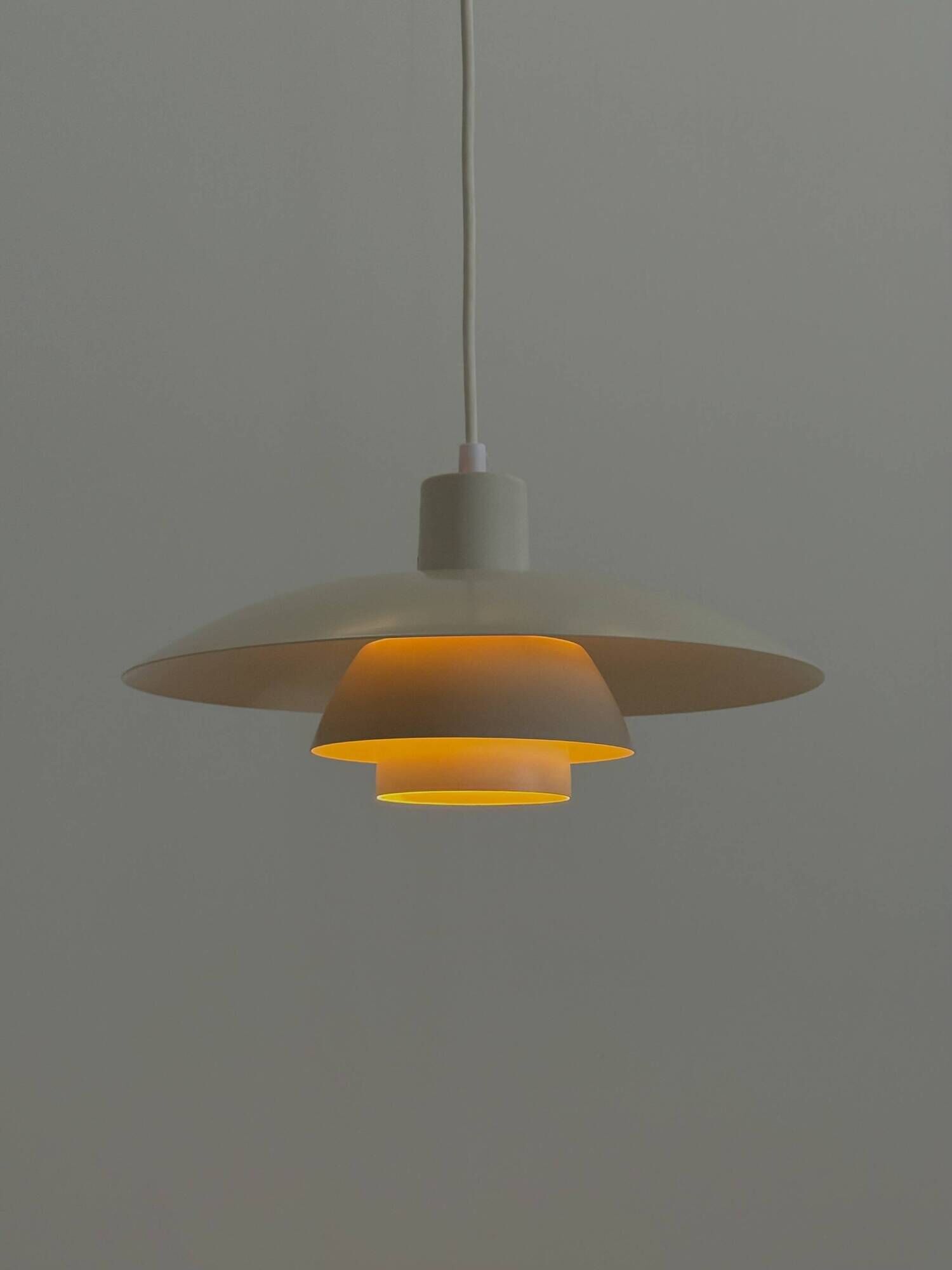 PH 4/3 pendant lamp white with orange accents by Poul Henningsen for Louis
