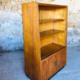 Meuble de rangement mural en chêne vintage circa 50