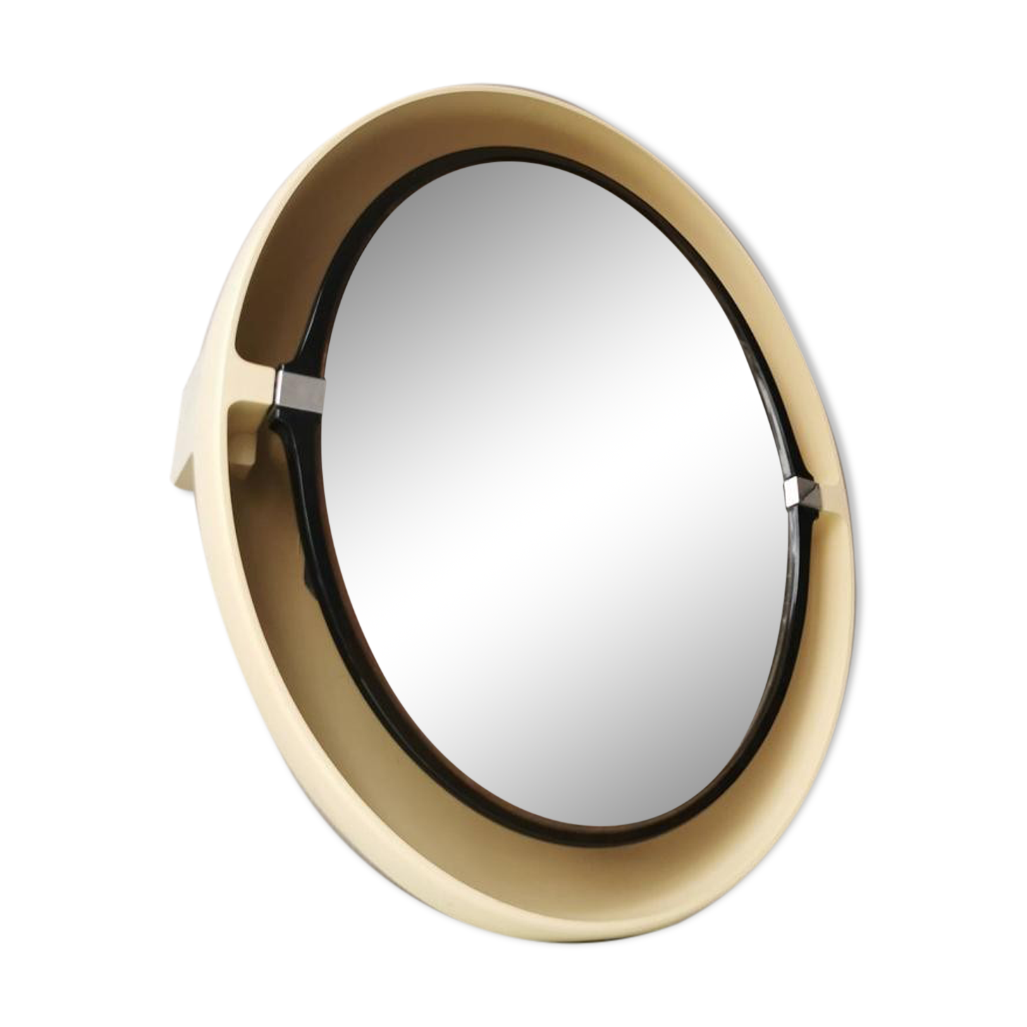 Vintage oval mirror with Allibert 1970 light