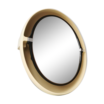 Vintage oval mirror with Allibert 1970 light