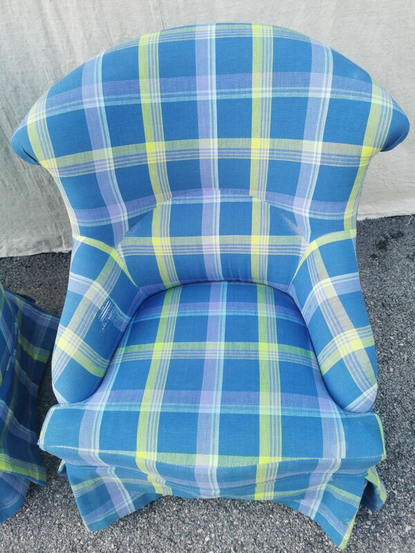 Paire de chauffeuses vintage