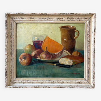 Huile sur Isorel, nature morte