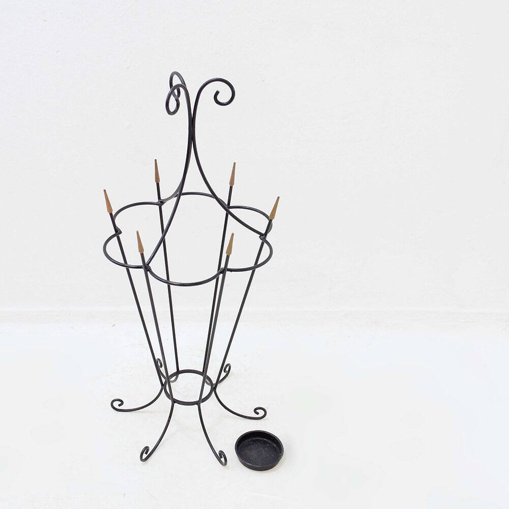 Mid-century wrought iron umbrella stand - 1960s
