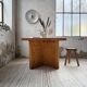 Square modernist table made of solid pine from the 1950s.