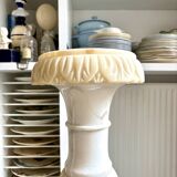 Column, illuminated alabaster saddle
