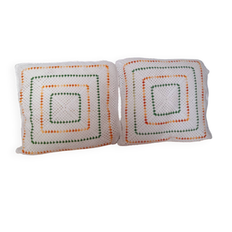 Crochet cushion covers 1970