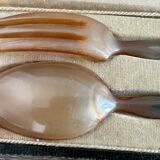 Boxed set of 2 old serving cutlery pieces with Ravinet Denfer hallmark