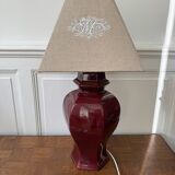 Large red ceramic lamp