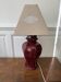 Grande lampe en céramique rouge