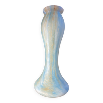 Marbled glass paste vase