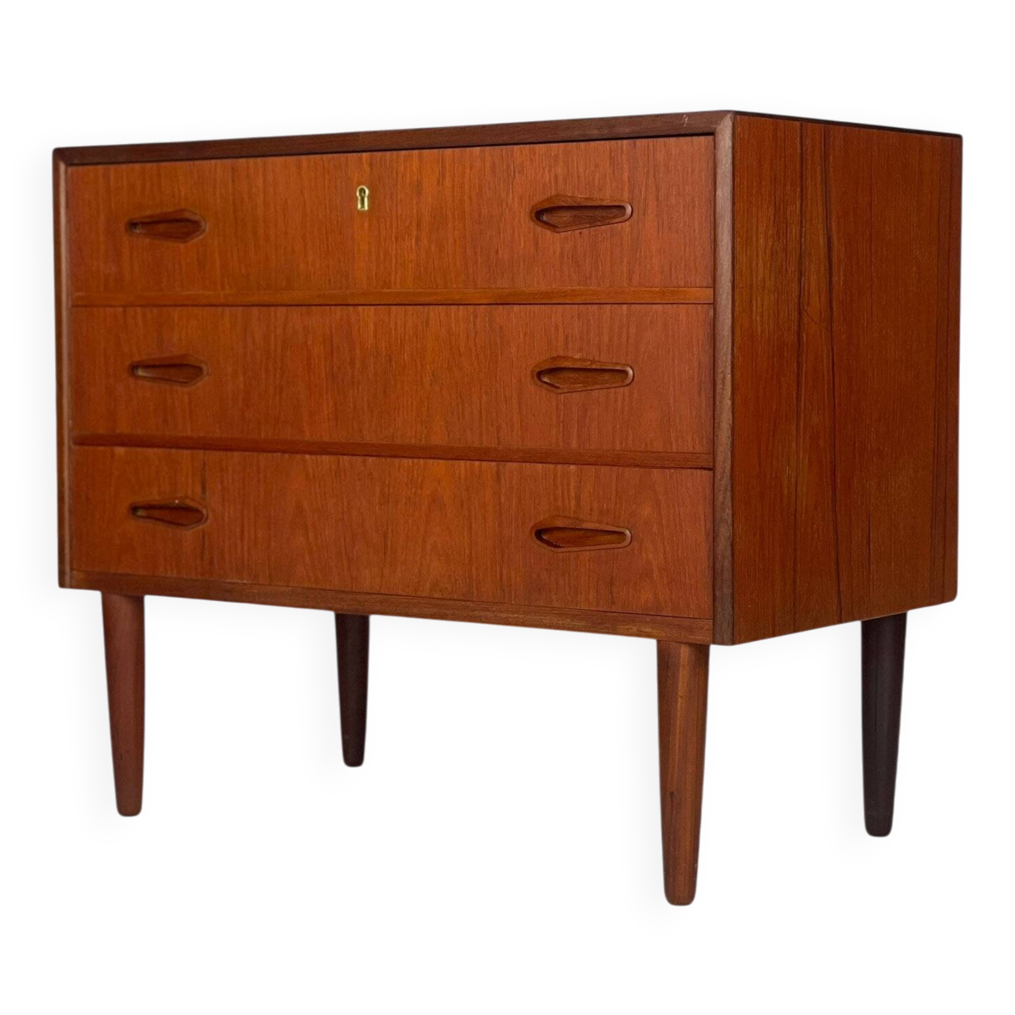 Scandinavian teak chest of drawers from the 1960s.