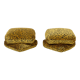 Pair of poufs velvet motifs 1970