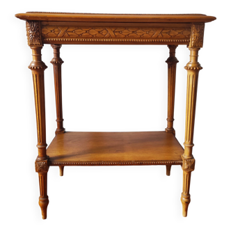 Console ancienne en bois clair