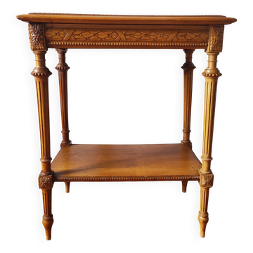 Console ancienne en bois clair