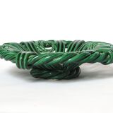 Vallauris green braided platter, 1950