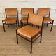 Série de 4 chaises en palissandre de Rio