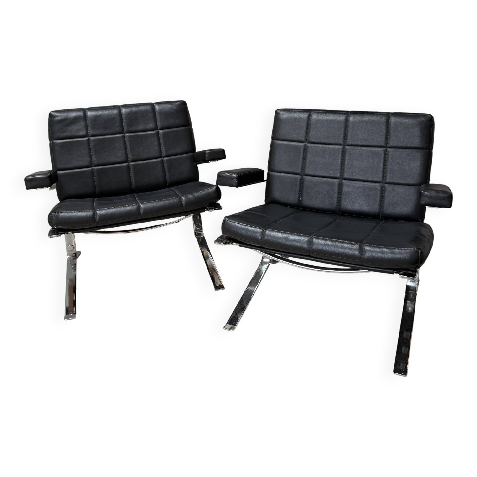 Pair of vintage armchairs by Joker Olivier Mourgue for Airborne, 19