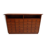 Vintage Dutch mahogany shop display cabinet