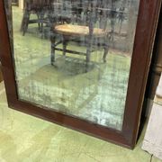 19th-century mirror with wooden frame, in original condition - 1.79m x 87cm