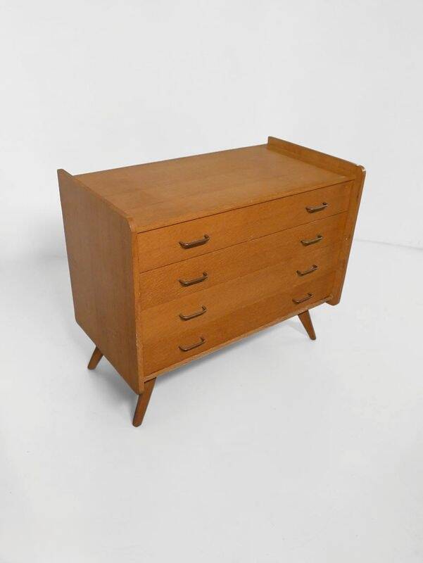 Commode scandinave pieds compas - Vintage 1960