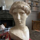 Male head bust in antique style
