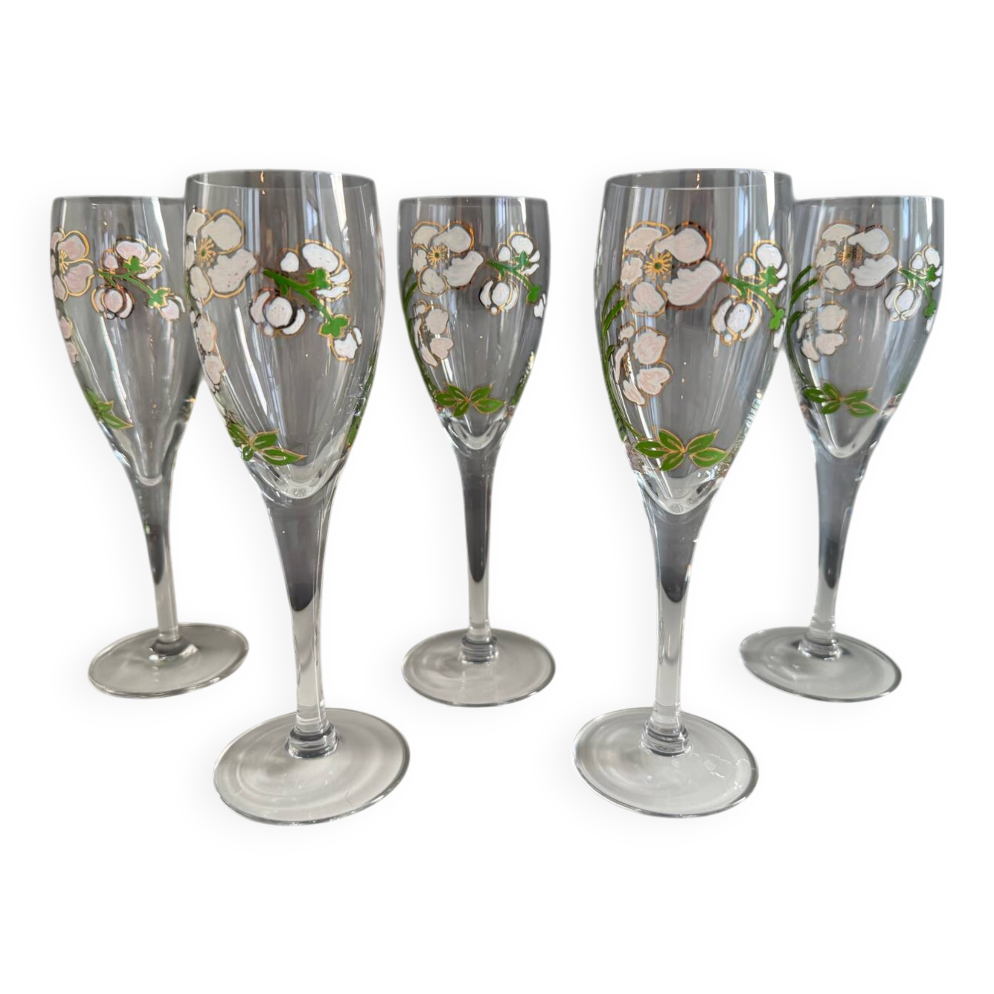 5 Perrier Jouet champagne flutes