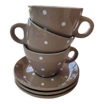 3 union pacific tableware cups and saucers