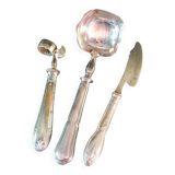 Set of 3 silver-plated serving cutlery - Retro charm guaranteed! 🧀