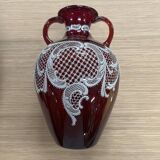 Small red blown vase