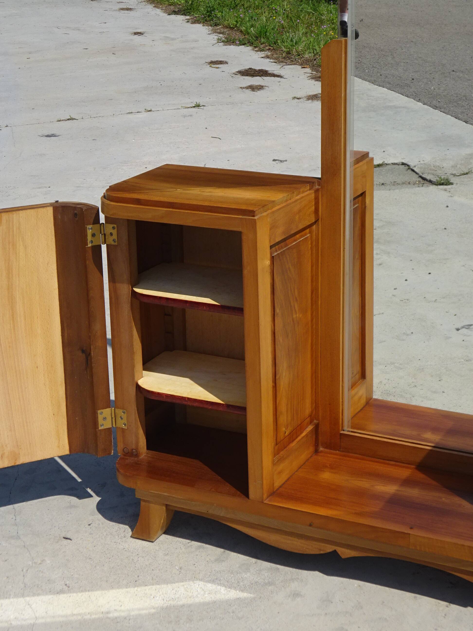 Small Art Deco dressing table in light wood