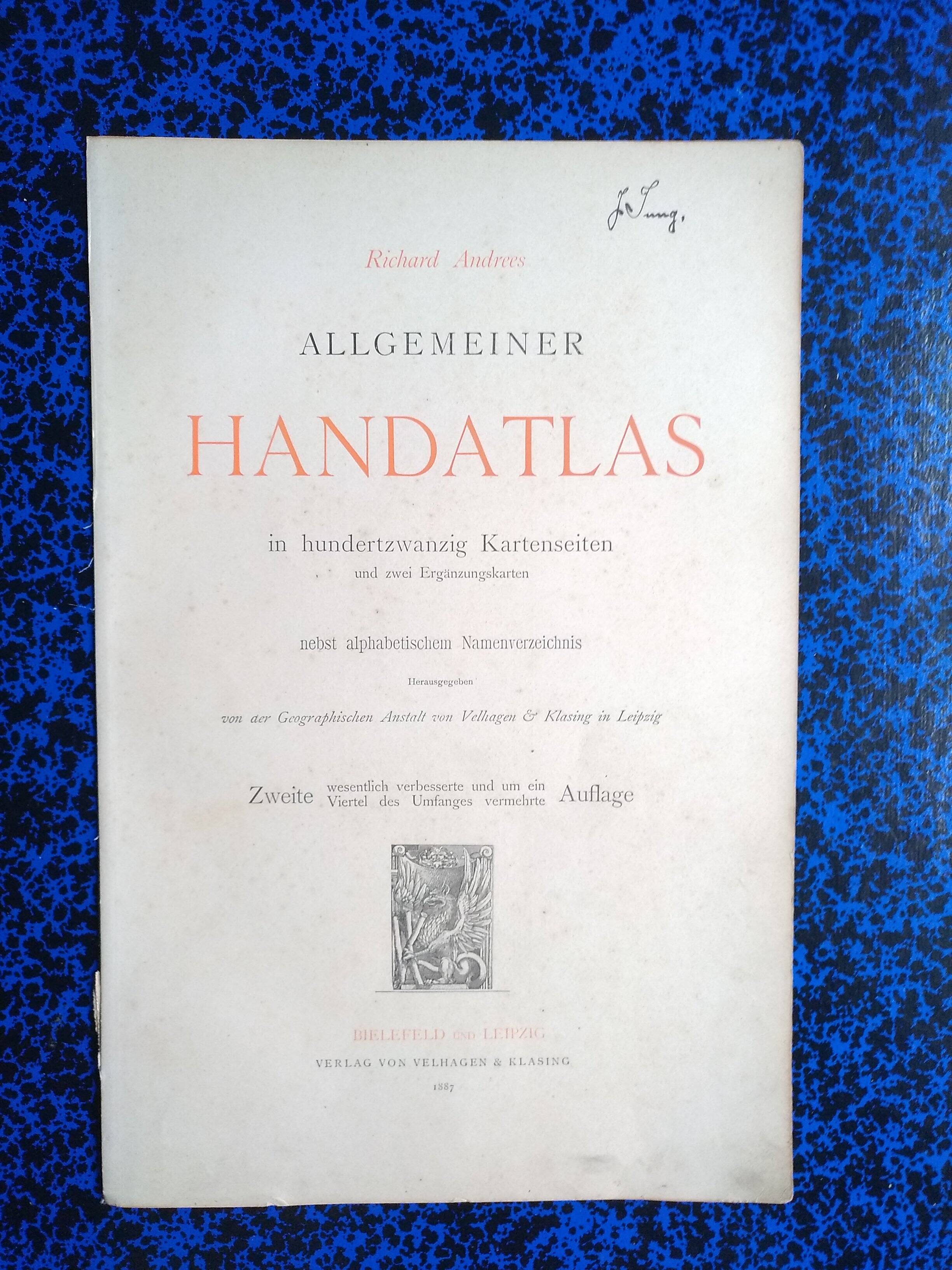 A geographical map from Atlas Richard Andrees year 1887 Europe Europa