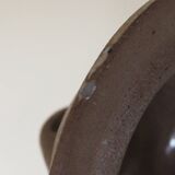 Stoneware sugar bowl with handle