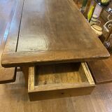 Farm table with its 2 benches.