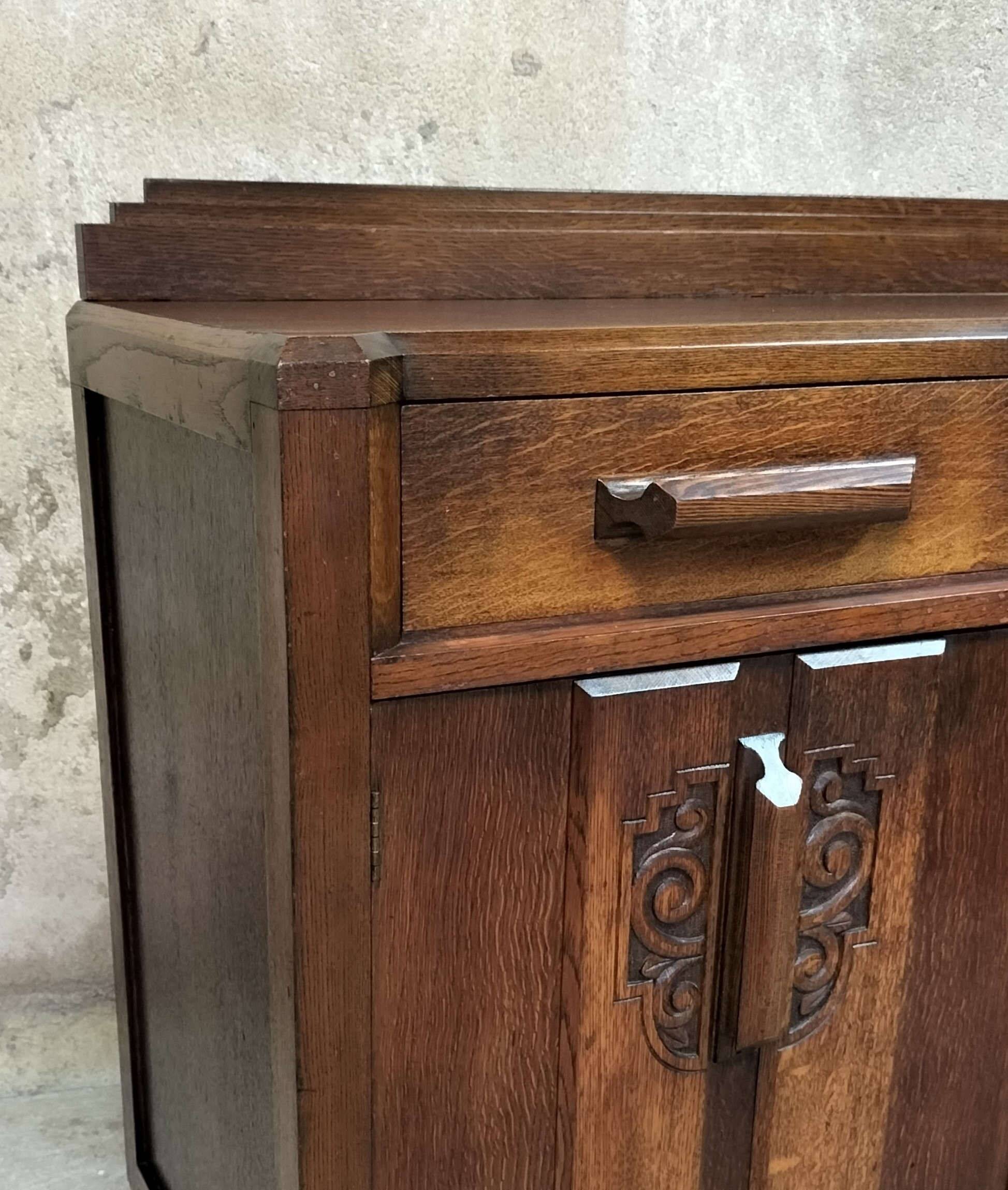 Art Deco oak sideboard