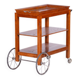 Restored ArtDeco Walnut Trolley, Revived Polish, France, 1920s