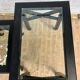 Set de 3 tables gigognes en verre et bois noir