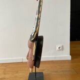 African wooden mask to pose