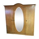 Large art deco 3-door wardrobe