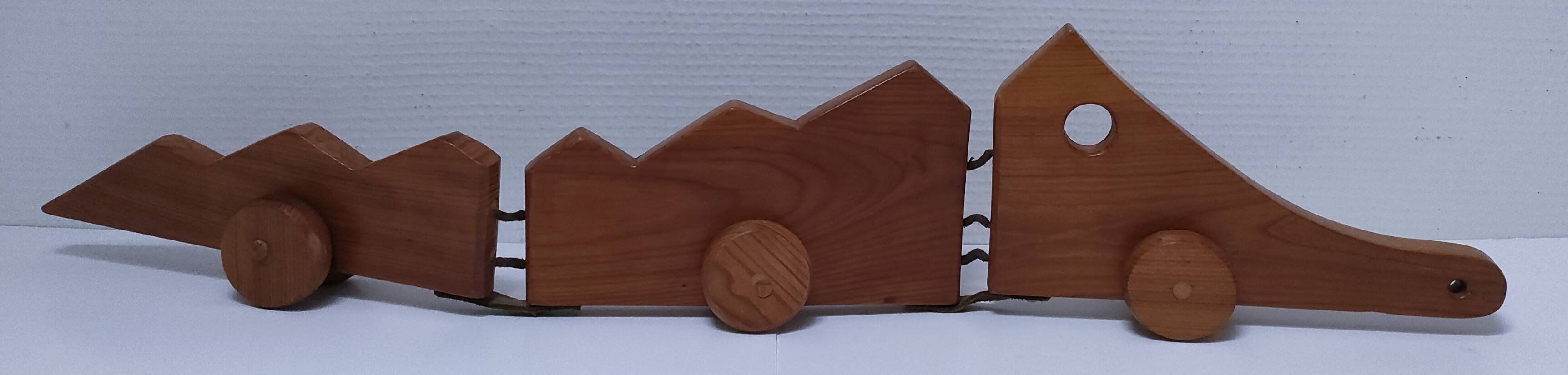 XL wooden crocodile sculpture