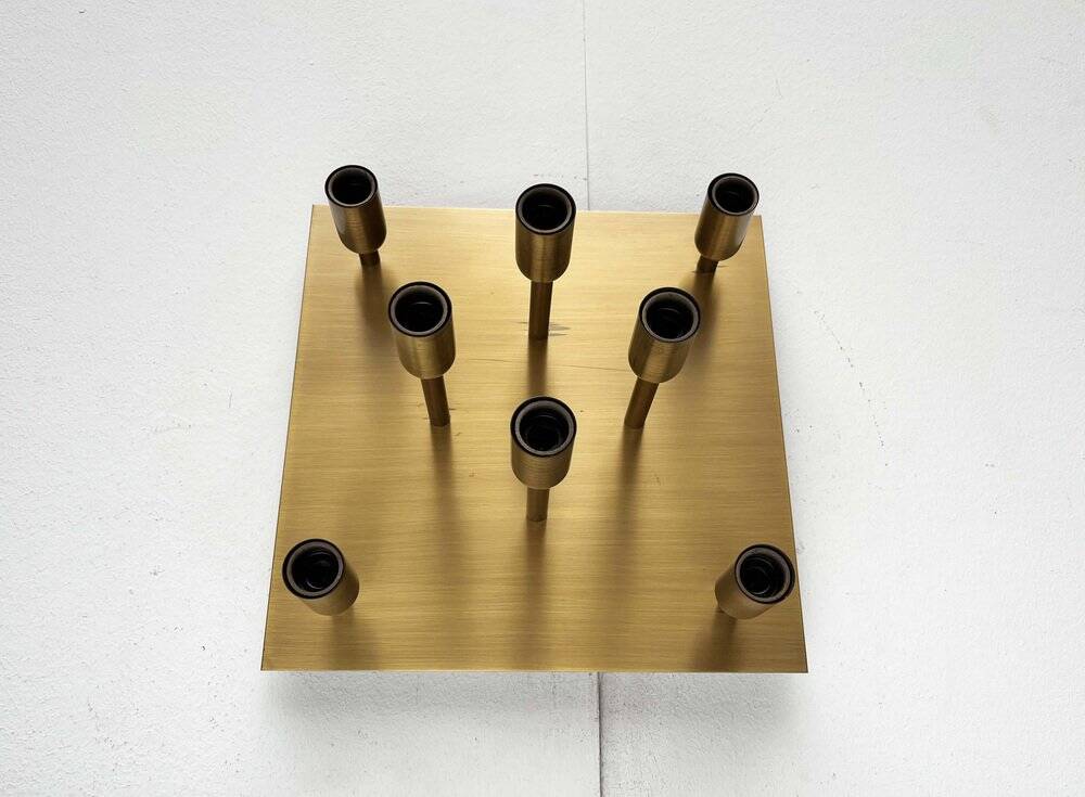 Vintage German Brass Ceiling or Wall Lamp from Sölken, 1970s