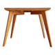 Table basse pieds compas dessus marqueté