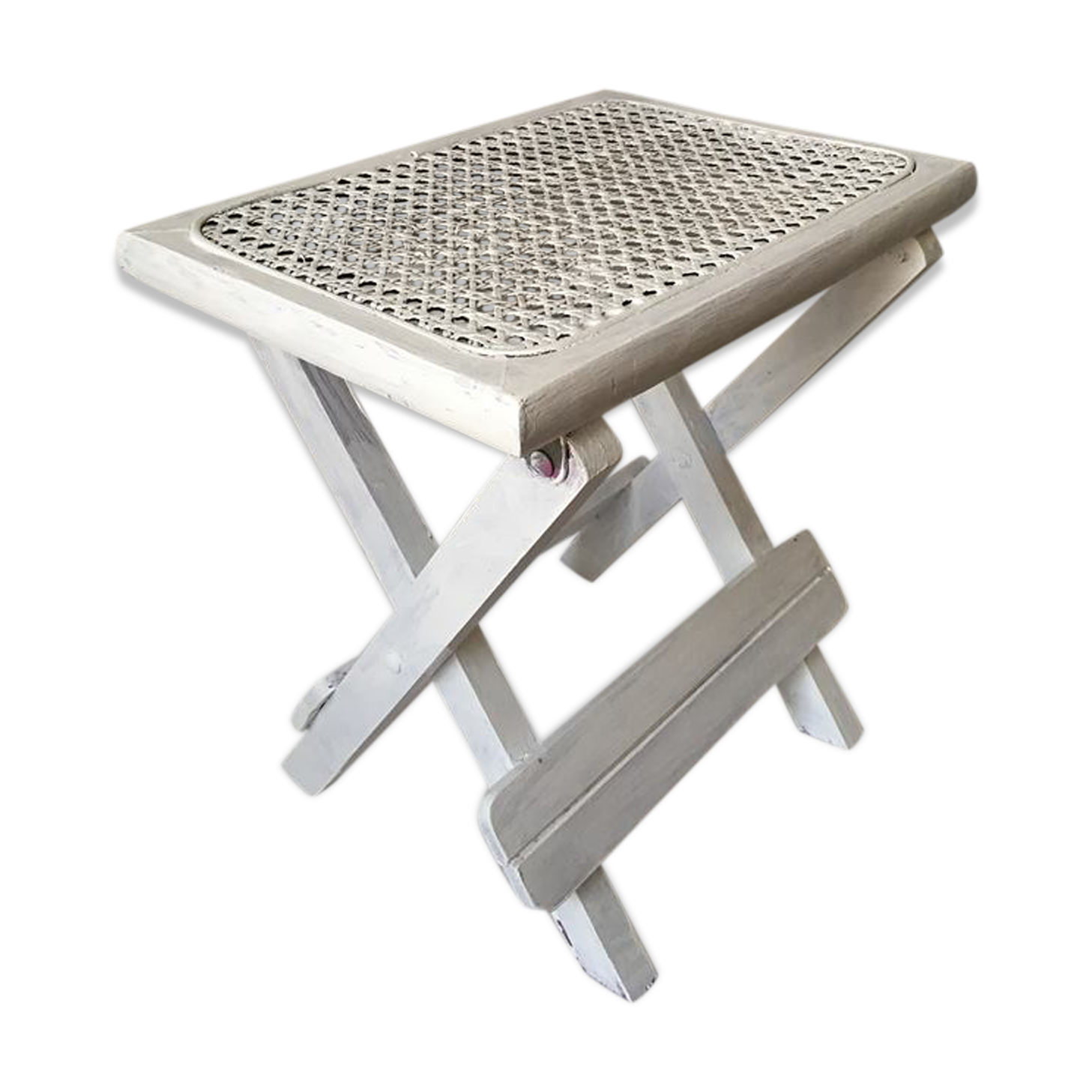 Caning vintage folding stool