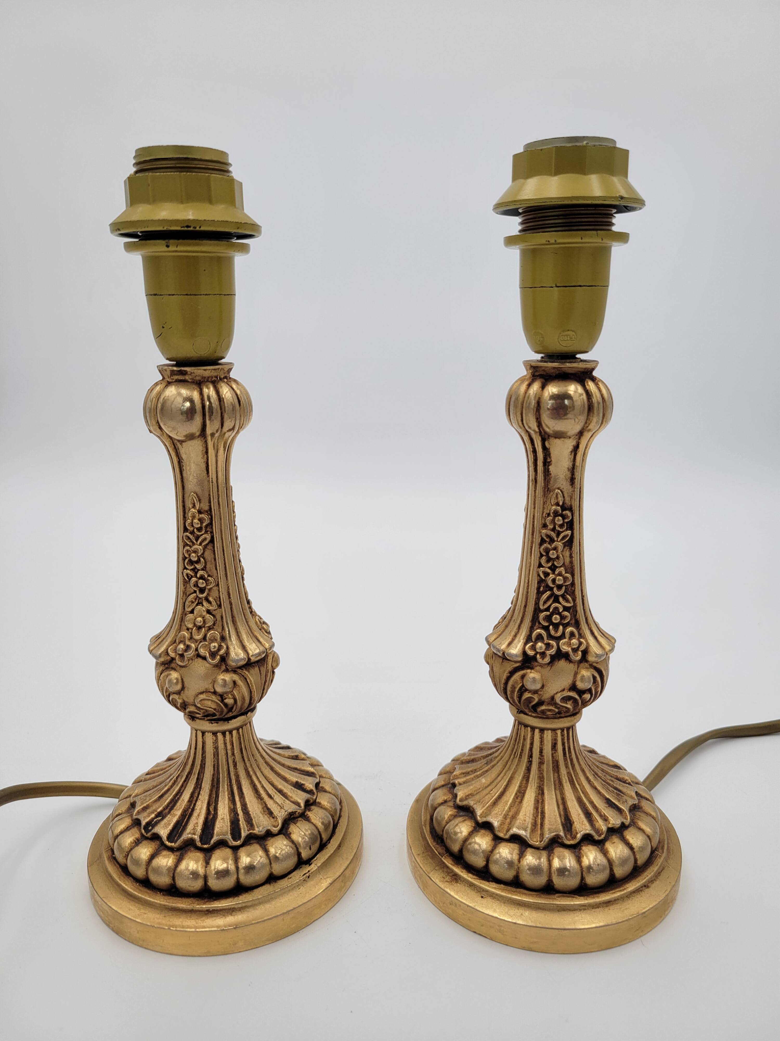 Pair of bronze lamp bases
