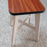 Wooden stool and formica