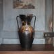 Large stoneware vase from Puisaye, vintage vase, vase with handles, interior decoration